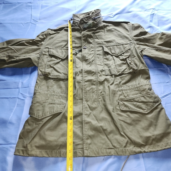 VINTAGE US MILITARY M-65 FIELD JACKET OG 107 OLIVE GREEN SIZE MEDIUM IS USED - Picture 11 of 16